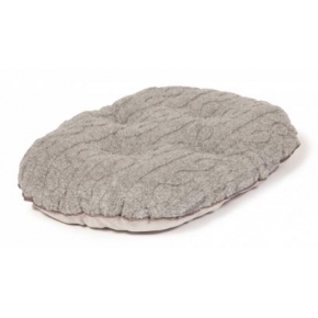 Large+ Grey Cushion Dog Bed - Danish Design Bobble Pewter 35" - 89cm