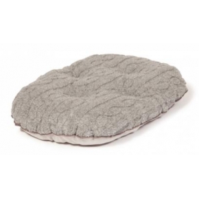 Small++ Grey Cushion Dog Bed - Danish Design Bobble Pewter 21" - 53cm