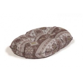 Large+ Patterned Cushion Dog Bed - Danish Design Fairisle Bracken 89cm (35")