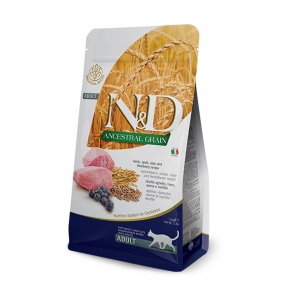 Natural & Delicious Adult Cat Ancestral Grain Lamb, Spelt, Oats 300g Dry Food