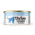 Thrive 100% Complete Wet Cat Food Chicken And Liver With Vegetables 75g Can