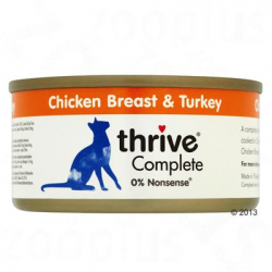 Thrive 100% Complete Wet Cat Food Chicken And Turkey 75g Can