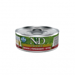 Natural & Delicious Kitten Prime Chicken & Pomegranate 70g Wet Tin Food