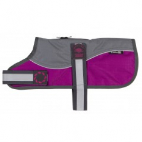 Animate Reflective Grey / Raspberry Padded Harness Coat Without Collar 14" (36cm)