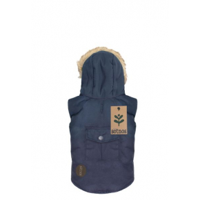 Sotnos Fur Trim Parka Navy Medium