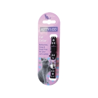 Hem And Boo Kitty & Co Polka Dot Design Reflective Snag Snap Free Cat Collar 3/8” X 8-12” - 1.0cm X 20-30cm Mixed Colours