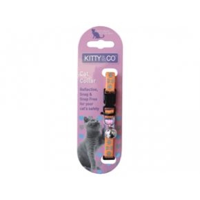 Hem And Boo Kitty & Co Polka Dot Design Reflective Snag Snap Free Cat Collar 3/8” X 8-12” - 1.0cm X 20-30cm Mixed Colours