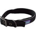 Hem And Boo Reflective & Padded Nylon Buckle Collar Medium 3/4” X 14-18” (35-45cm) Black