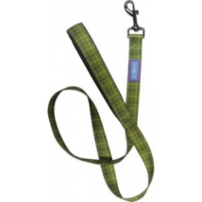 Dog & Co Country Green Check Nylon Padded Handle Lead 1 " X 48 " Hem & Boo