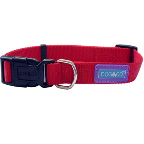 Dog And Co Adjustable Red Collar 3/4" X 14-18" -1.9 X 35 - 45cm Hem & Boo