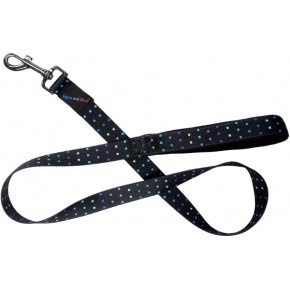 Hem & Boo Skye 1" X 48" Padded Dog Lead Black & Blues