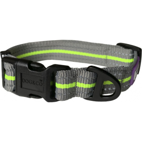 Dog & Co Sports Lime Adjustable Collar 5/8 Inch X 10 - 14 Inch (1.6 X 25 - 35cm) Hem & Boo
