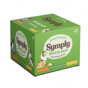 Symply Tray Variety Pack Adult With Rice 12 X 395g Wet Dog Food
