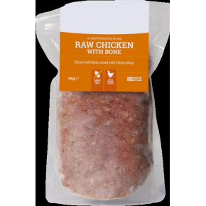 Pets Pantry Chicken With Bone 1kg Frozen Raw Dog Food