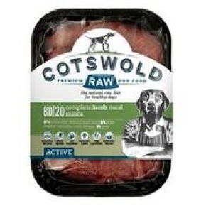 Cotswold Raw Mince 80/20 Active Lamb 1kg Dog Food Frozen