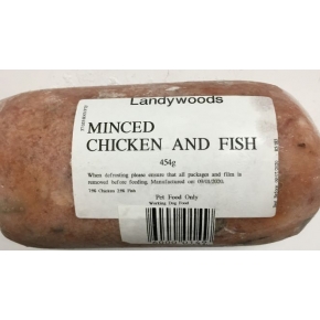 Landywoods Chicken And Fish (salmon) 454g Frozen Raw Dog Food