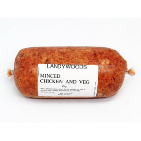 Landywoods Chicken And Veg 454g Raw Frozen Dog Food