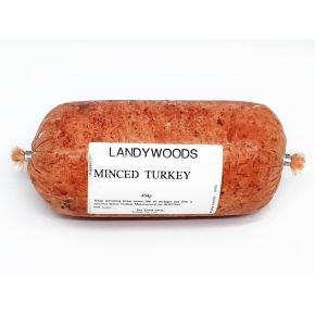 Landywoods Minced Turkey 454g Frozen Raw Dog Food