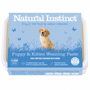 Natural Instinct Natural Weaning Puppy & Kitten Paste 2 X 500g Frozen