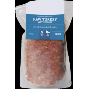Pets Pantry Turkey With Bone 1kg Frozen Raw Dog Food