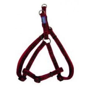 Dog & Co Red Tartan Nylon Padded Harness 12mm 60cm Hem & Boo