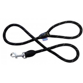 Mountain Rope Lead With Trigger Black With Grey 120cm Dog & Co