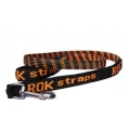 Rok Dog Leash Black With Orange Detail 54" Large