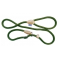 Rope Slip Lead Supersoft Green With Tan 150cm Dog & Co