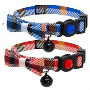 Cat Circus Jewelled Tartan Bow Cat Collar