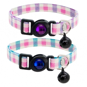 Cat Circus Gingham Check Cat Collar