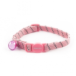 Ancol Cat Collar Safety Elastic Softweave Pink