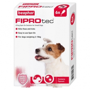 Beaphar Fiprotec Spot On Small Dog 67mg X 6 New Style