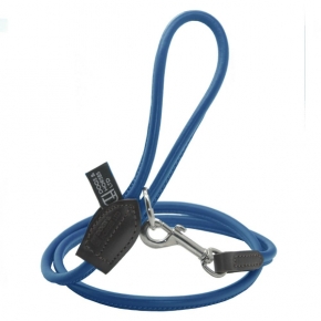 D&H Rolled Leather Lead Blue Silver