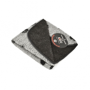 Fleece Blanket Grey With Paws Medium Danish Design