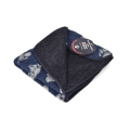 Fleece Blanket Navy with Paws Large Danish Design