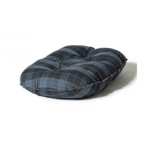 Large Navy & Grey Cushion Dog Bed - Danish Design Lumberjack 33" - 84cm