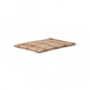 Extra Extra Large Beige & Red Tartan Cage Mattress Dog Bed - Danish Design Newton Moss