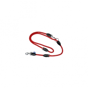 Dog & Co Training Rope Lead Soft Touch 1/2" X 37-67 Inch (1.2 X 95-170cm) Red Reflective Hemmo & Co