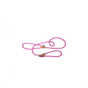 Rope Slip Lead Supersoft Pink With Tan 5/8"x60" (1.4 X 150cm) Dog & Co