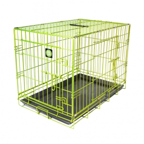 Dog Life Large Double Door Crate Green L36" X W22" X H25" Or L91 X W56 X H64 Cm