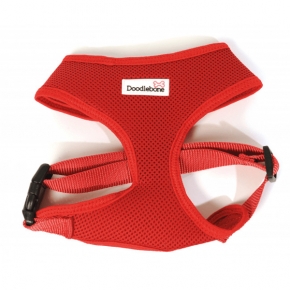 Doodlebone Padded Reflective Air Mesh Dog Harness Large Red