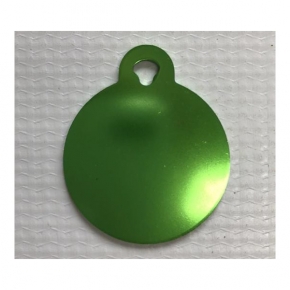 Large Circle Green Dog or Cat Tag