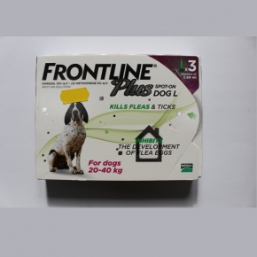 Frontline Plus Spot On Large Dog 20 - 40Kg 3 Pipette