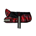 Animate - Reflective Black / RedTartan Padded Harness Coat 10" (26cm)