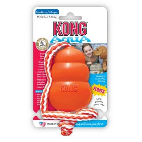 Aqua KONG With Rope Medium Dog Toy KONG Company