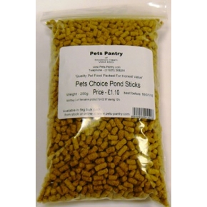 Pets Choice Pond Food Sticks 250g packed by Pets Pantry
