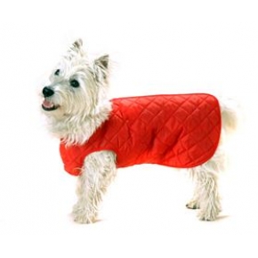 Cosipet 12" Red Quilted Step In Dog Coat