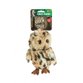 Animal Instinct Ollie Owl Plush Dog Toy Small
