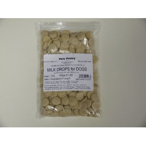 Milk Choc Drops for dogs 200g packed by Pets Pantry