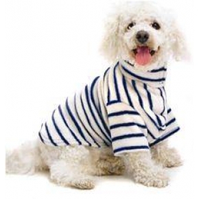 Cosipet Fleece Blue Stripe Dog Coat 20" - 51cm